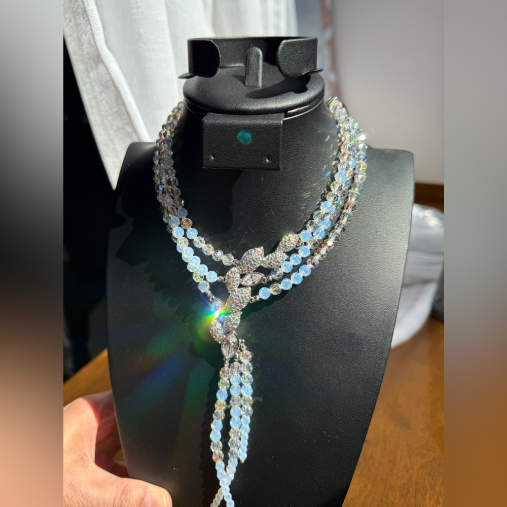 Authentic Rare Vintage Swarovski Aurora Borealis Crystal Choker, NWOT